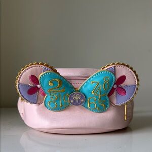 Disney Parks Loungefly Minnie Mouse Main Attraction Its a Small World Waist bag.
